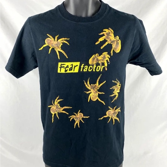 Vtg Y2K Fear Factor 2004 NBC Tarantula T-Shirt Sz S Joe Rogan TV Show All Over - Picture 1 of 5